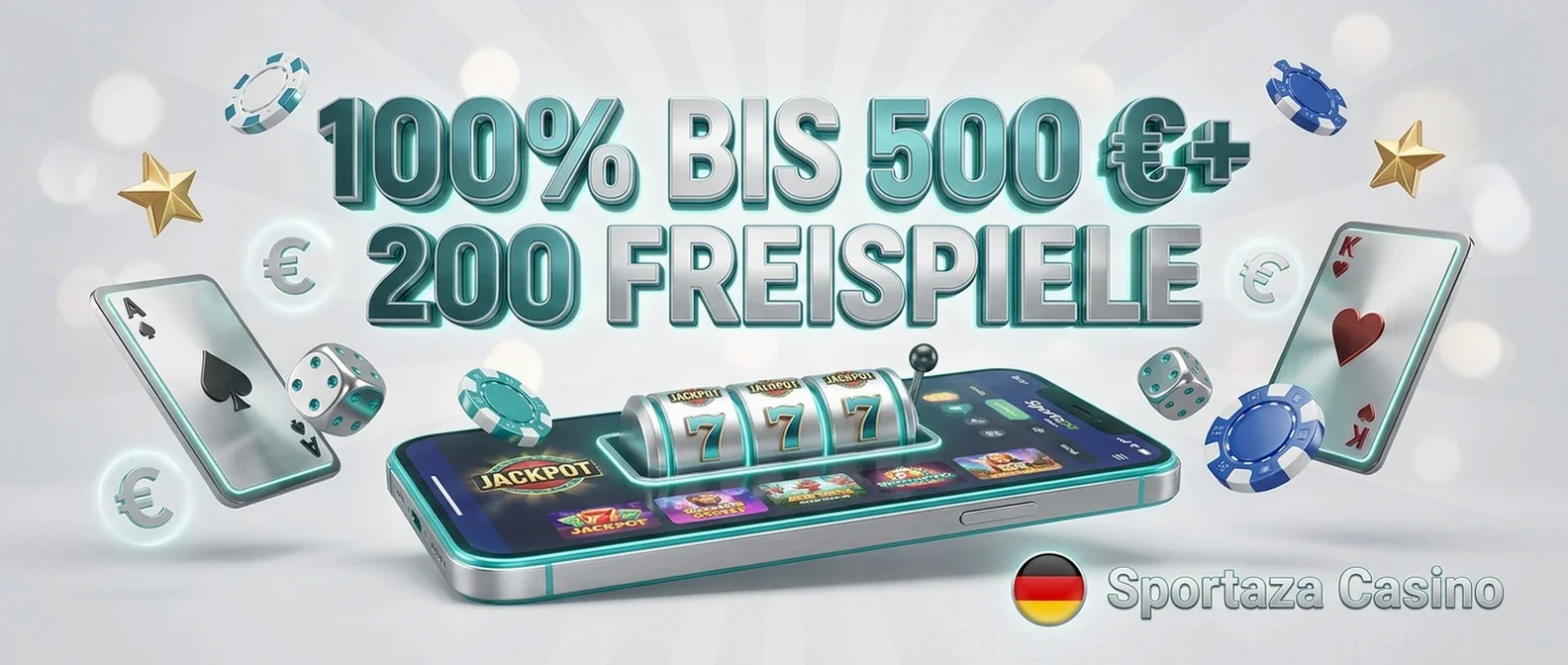 100% BIS 500 €+ 200 FREISPIELE